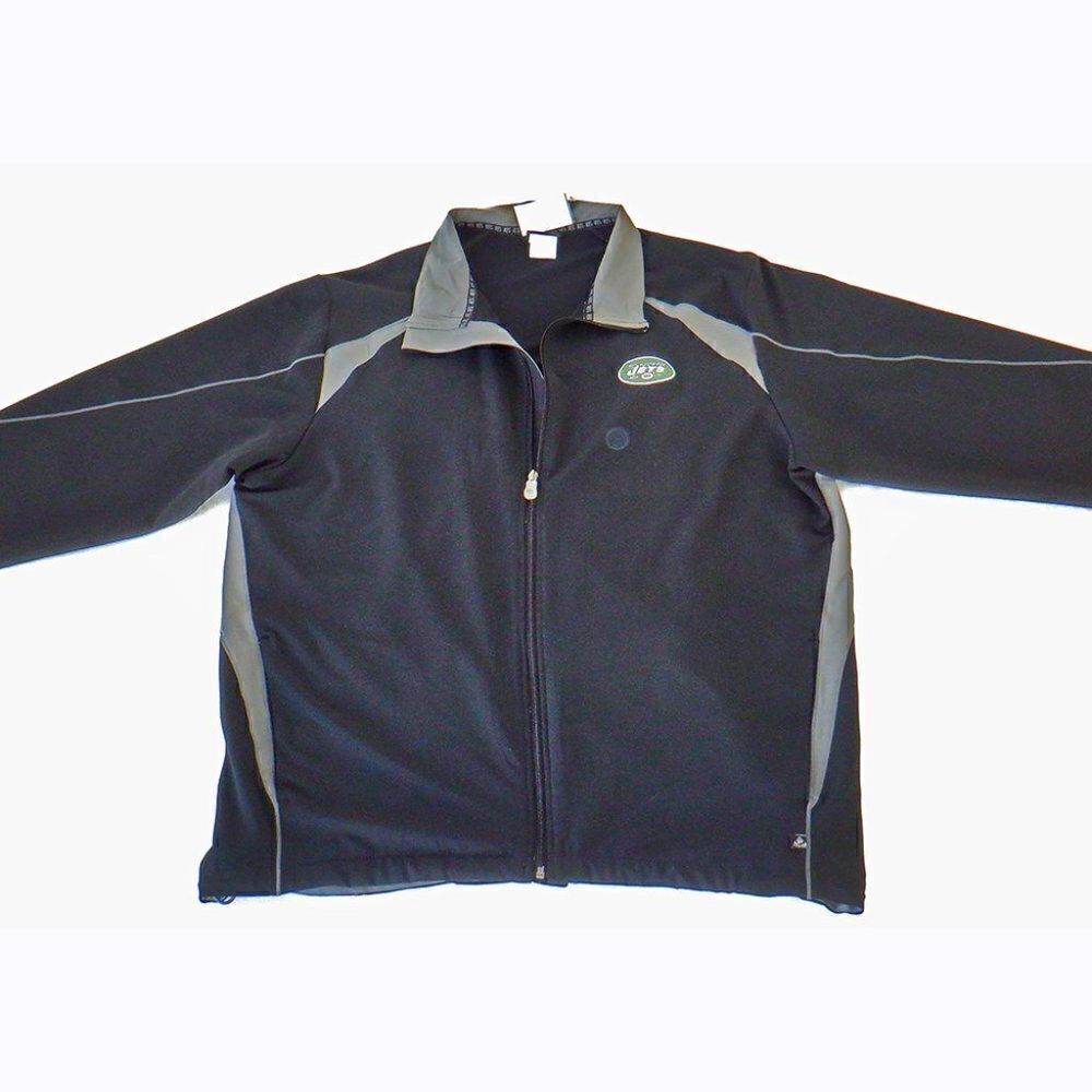 NFL NY Jets 2-tone blk/gray zip jacket